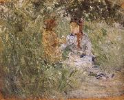 Berthe Morisot Mother and her son in the garden France oil painting artist